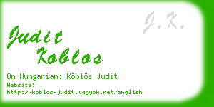 judit koblos business card